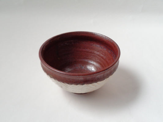 ヘリンボーン飯碗(小・内赤)