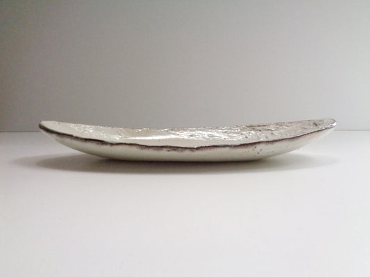 刷毛目 木の葉皿