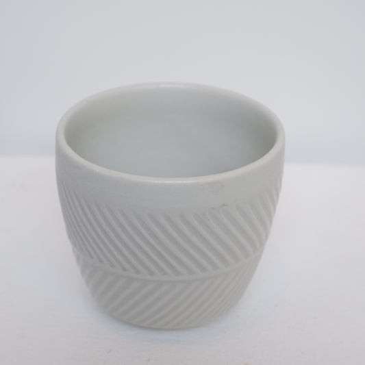 矢羽彫り 湯呑み