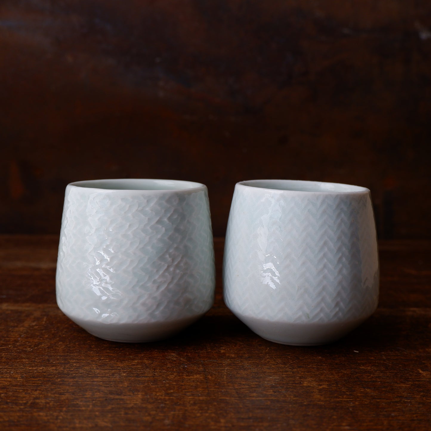 白磁縄文タンブラー(太)