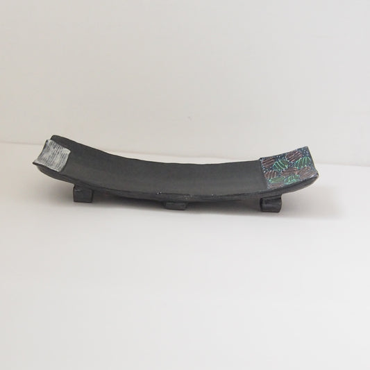 2 色絵長皿 | 浅田恵美子