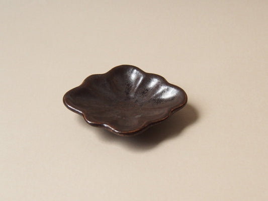 花菱小皿(ブロンズ)