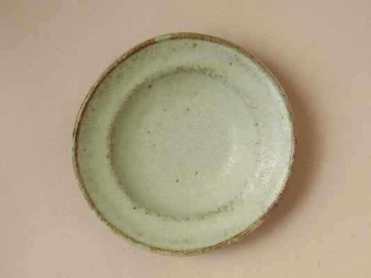 黄粉引 タタラ4寸皿