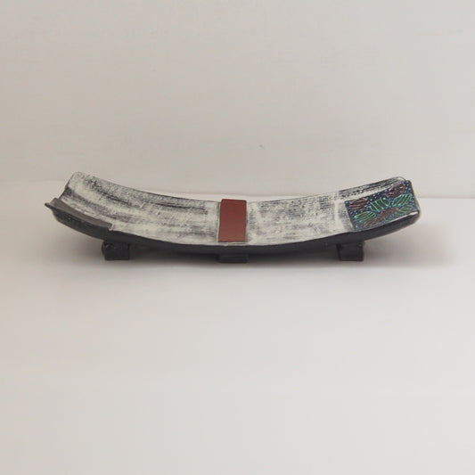 3 色絵長皿 | 浅田恵美子