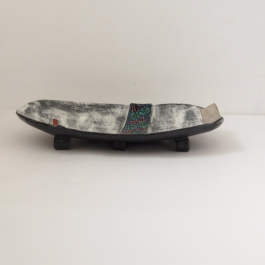 4 色絵楕円皿 | 浅田恵美子