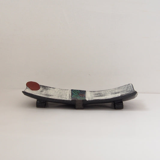 5 色絵長皿 | 浅田恵美子