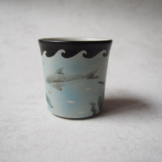 23-2 トールリーフカップ海のなかま | はるな陶芸工房