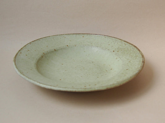 黄粉引 タタラ7寸皿