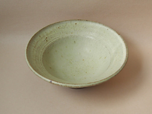 黄粉引 7寸リム鉢