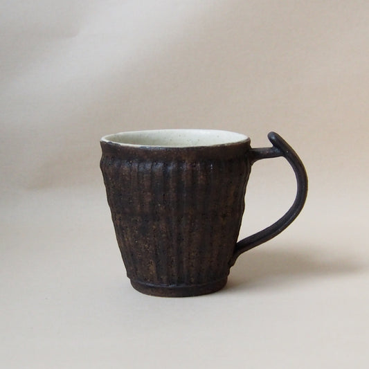 錆釉 マグ ストライプ