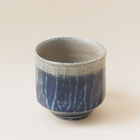 藍鉄塩釉面取湯呑