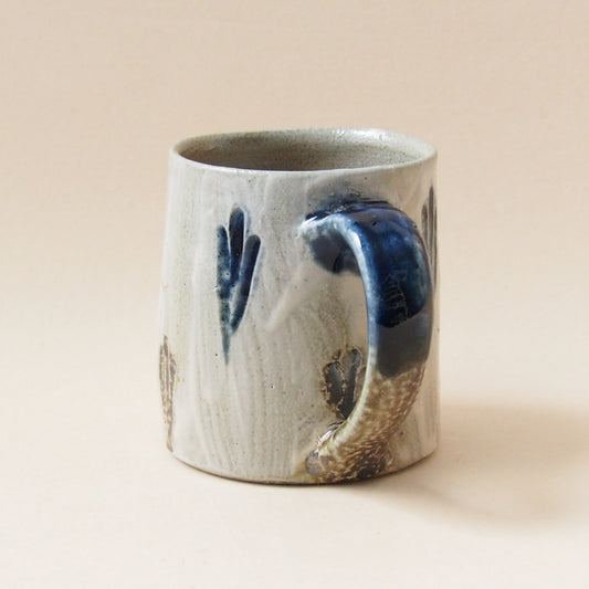 藍鉄塩釉鎬マグカップ 大