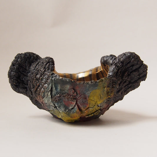 龍裂文極彩ぐい呑