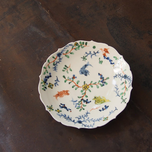 30 呉須赤絵稜花皿 | 宮田竜司