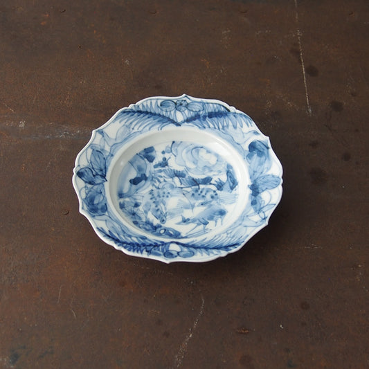 50 染付稜花リム皿 | 宮田竜司