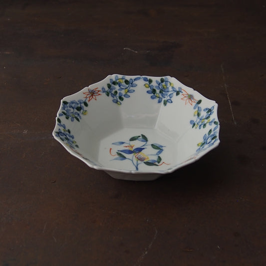 60 呉須赤絵面取輪花鉢 | 宮田竜司