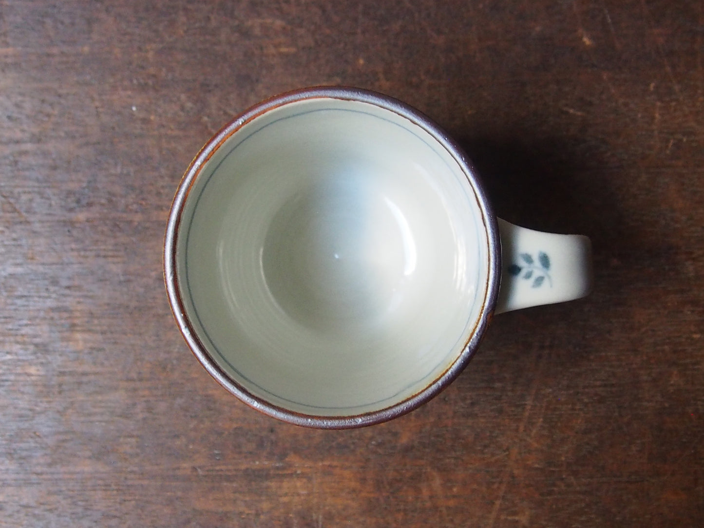 染付花十文字マグ 大