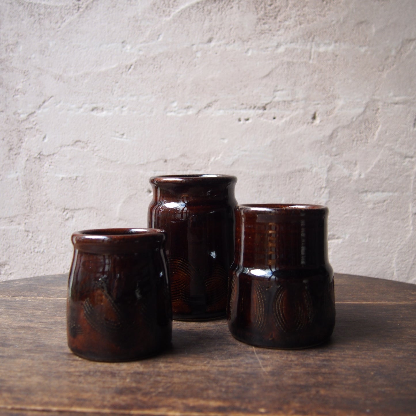 57 カトラリースタンドS(櫛目飴釉) | 加藤舞