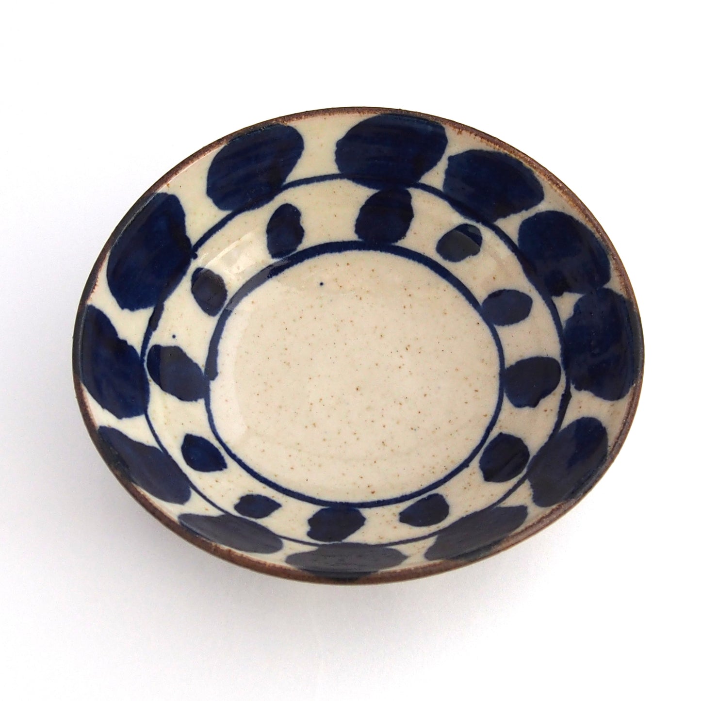 染付(葉)楕円鉢