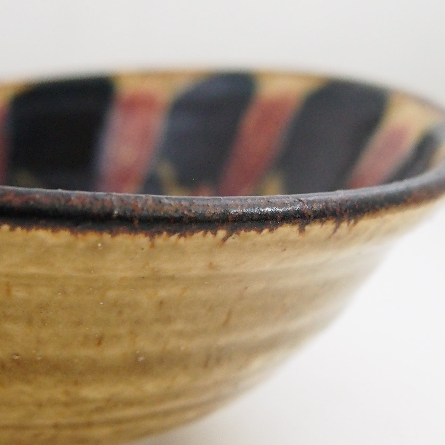 二彩大柄(無花果)楕円鉢