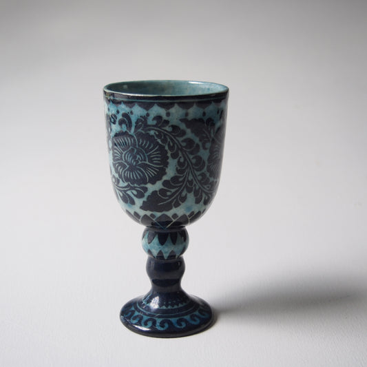 5 青釉ゴブレット | 川島いずみ