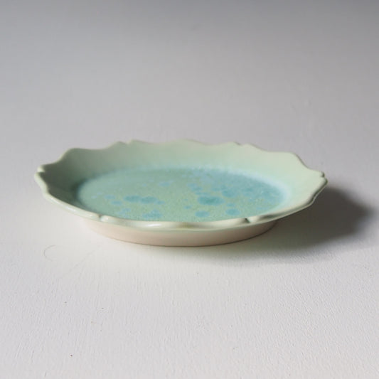 41-16 輪花オーバル小皿 | 梅本勇