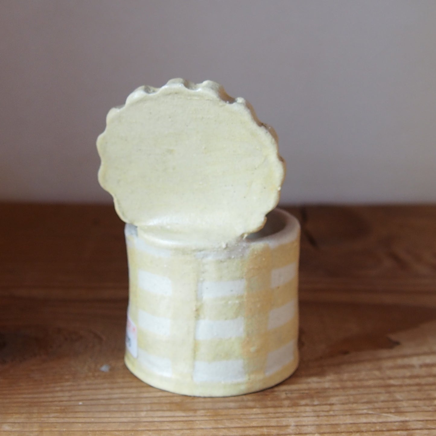 26 チェック柄くま缶(大) | 我妻なおり