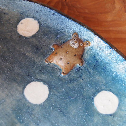 30 くま水玉だ円プレート | 我妻なおり