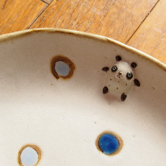 49 パンダ水玉カレー皿 | 我妻なおり