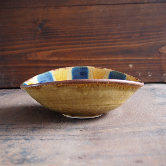 17 安南 青・飴 楕円鉢 | 遠藤 太郎