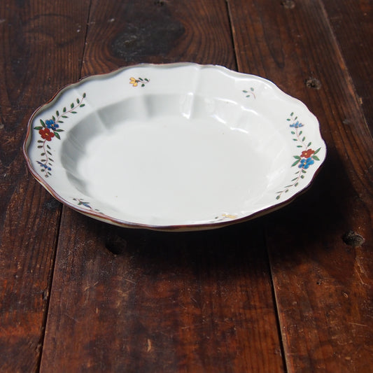 96 色絵花文輪花7.5寸皿 A | 志村和晃