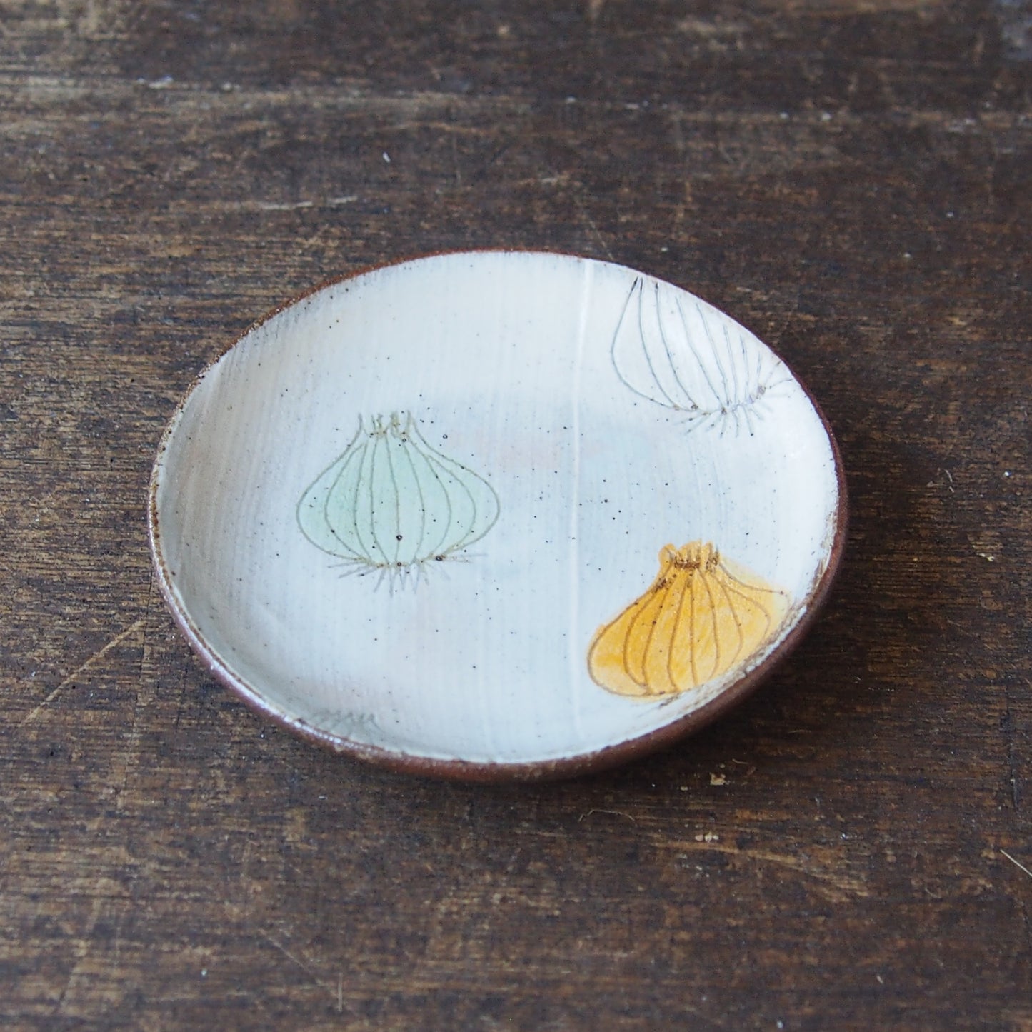 加彩 丸平皿 小2-5