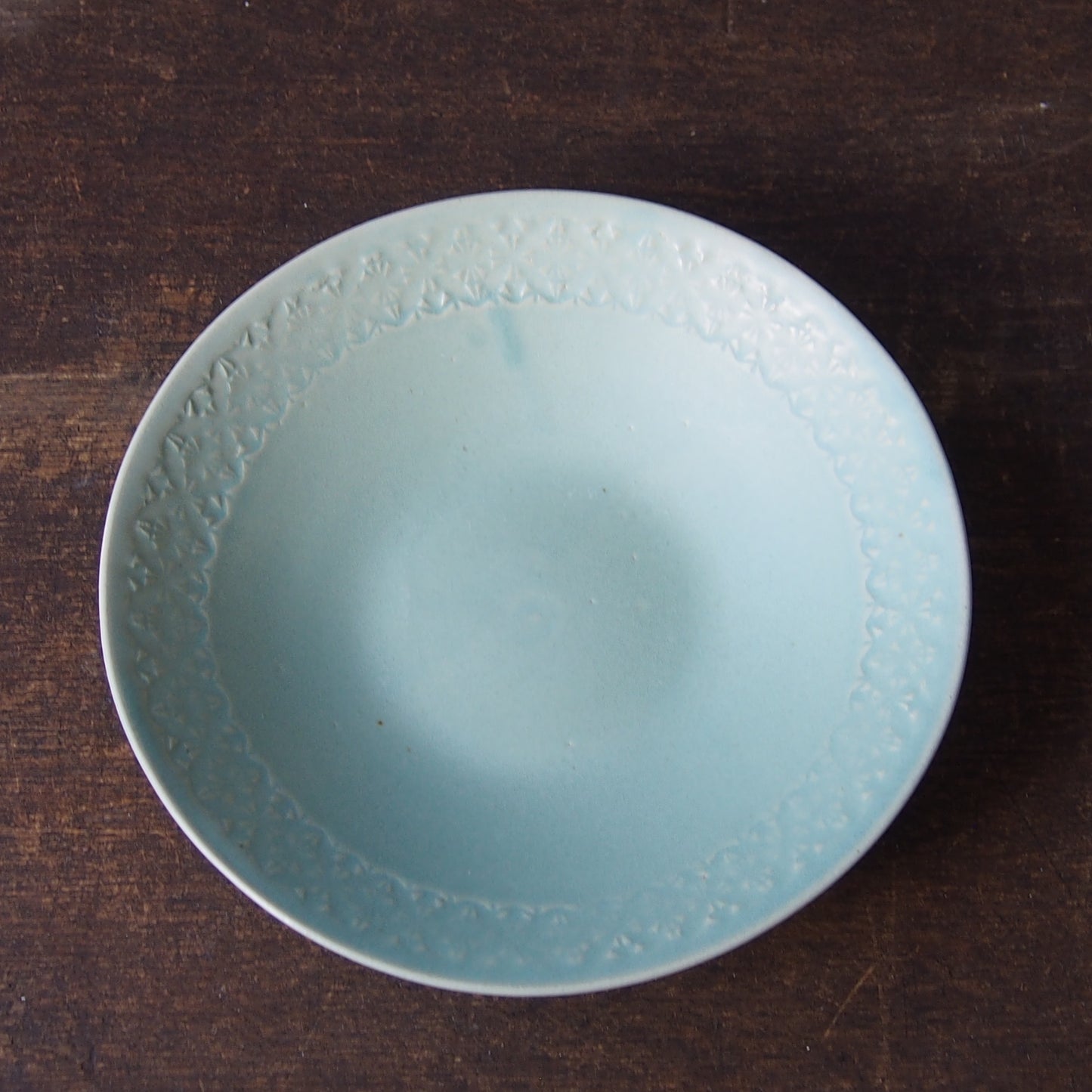 色釉 印花大鉢16-1