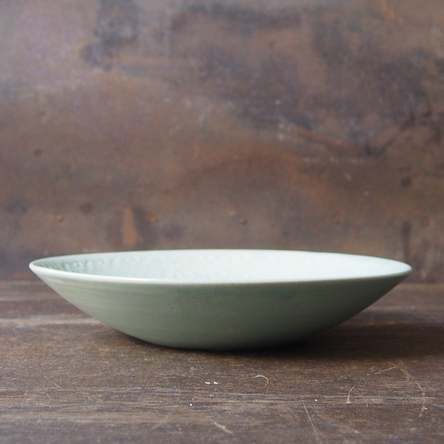 色釉 印花大鉢16-1