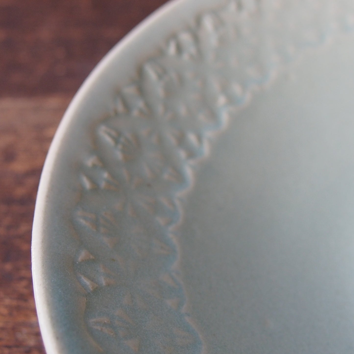 色釉 印花大鉢16-1