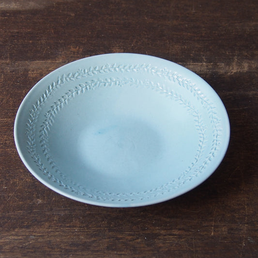 色釉 印花大鉢16-2