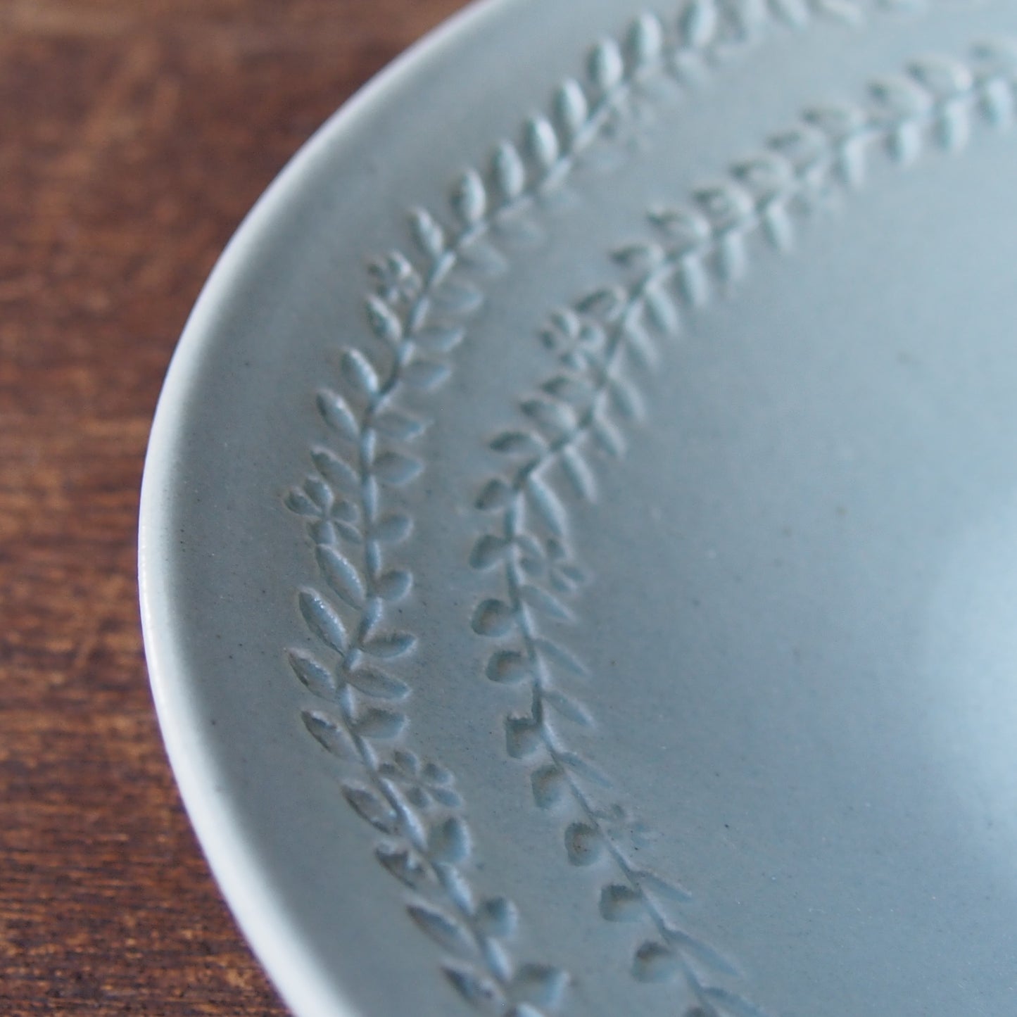 色釉 印花大鉢16-2