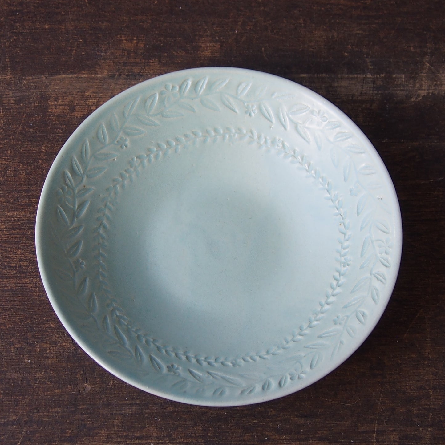 色釉 印花大鉢16-3