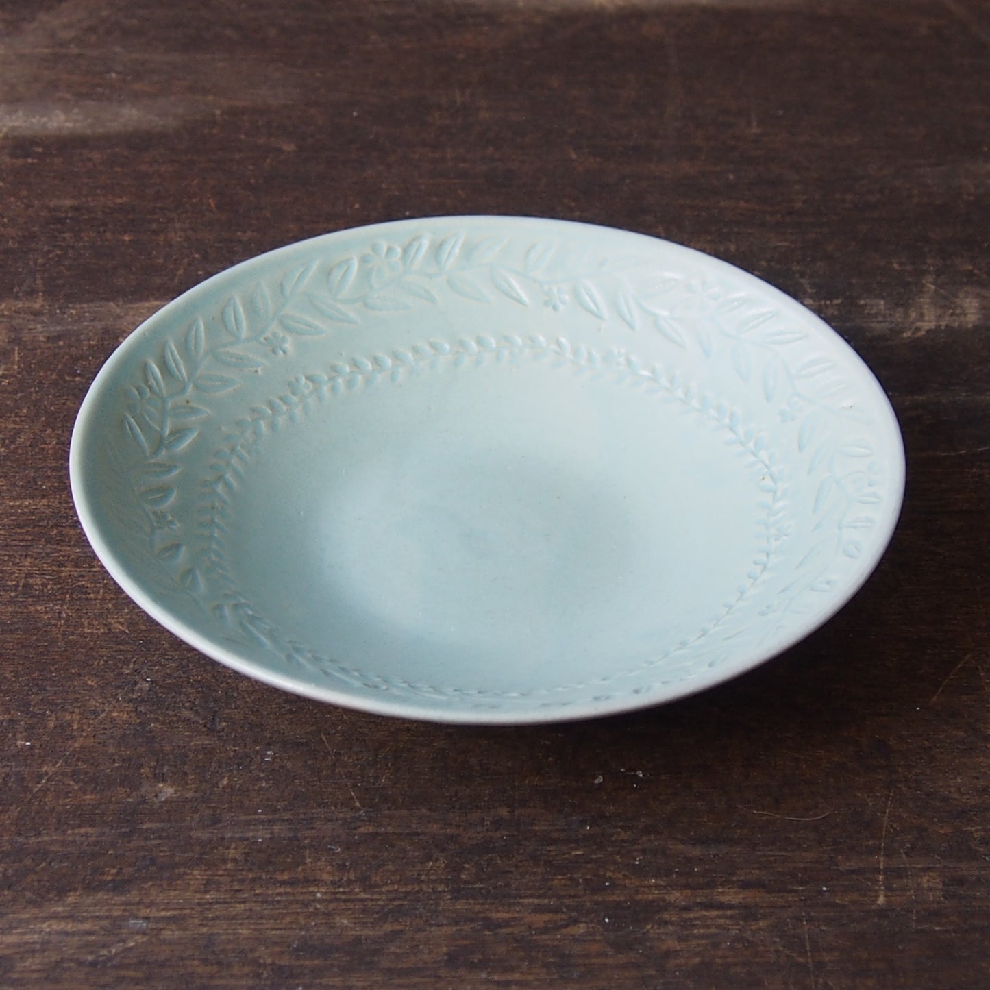 色釉 印花大鉢16-3