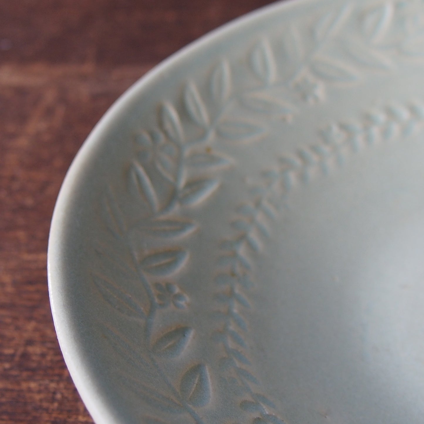 色釉 印花大鉢16-3