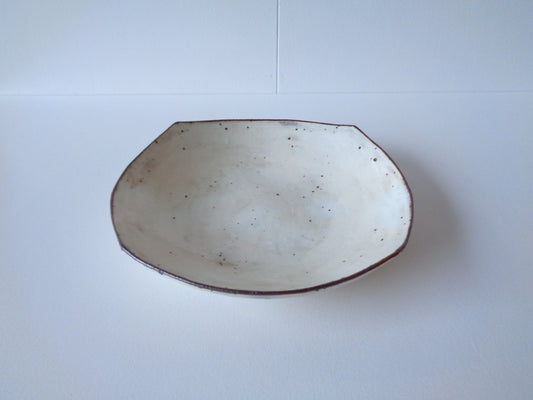 刷毛目 角プレート皿