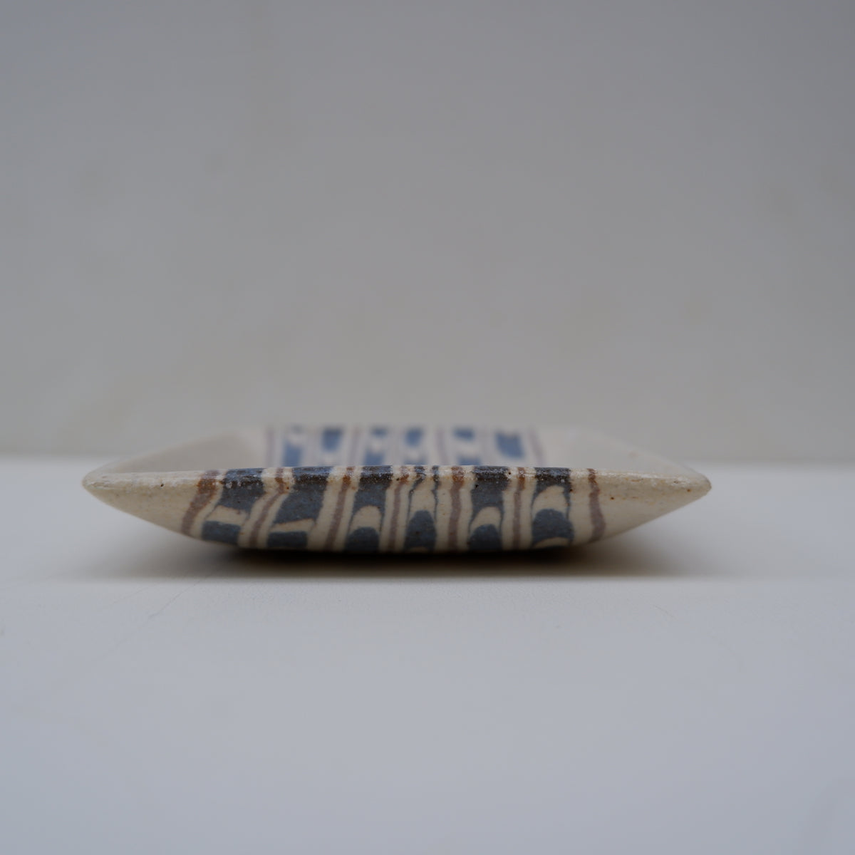12-1　角小皿 うずら縞 | 坂下花子