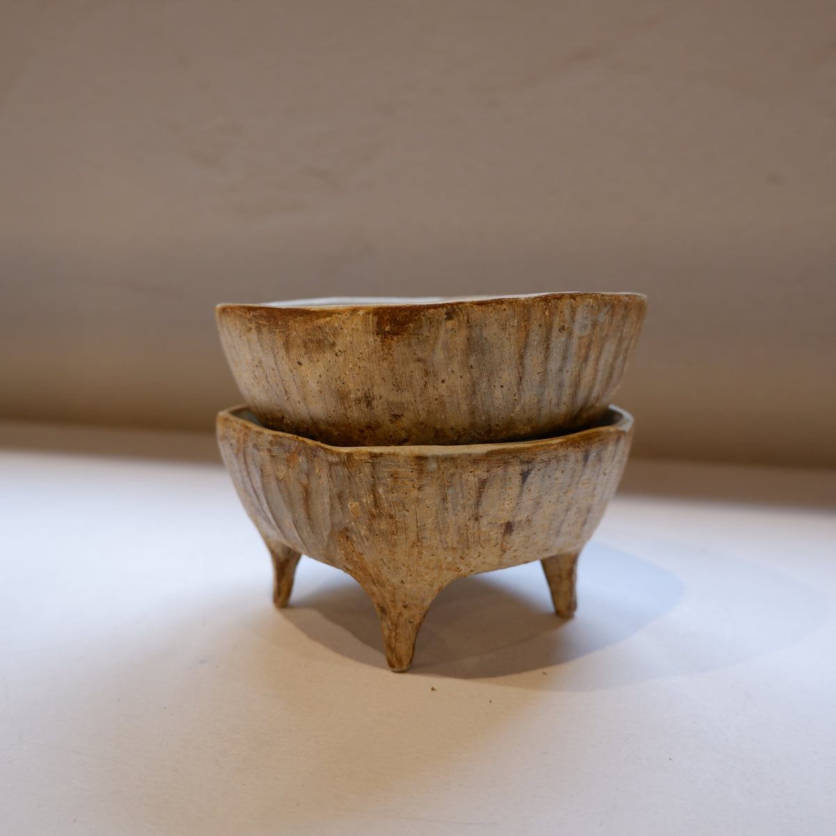 9　ケズリ足付小鉢 N茶 | CRAFT BORO×BORO