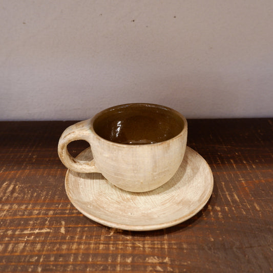 17　カップ＆ソーサー(丸) N茶 | CRAFT BORO×BORO