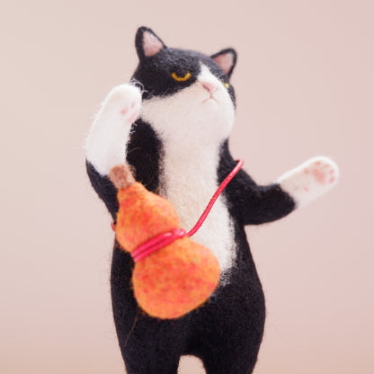 20　ひょうたん猫 | ヒツジフエルト縮絨室