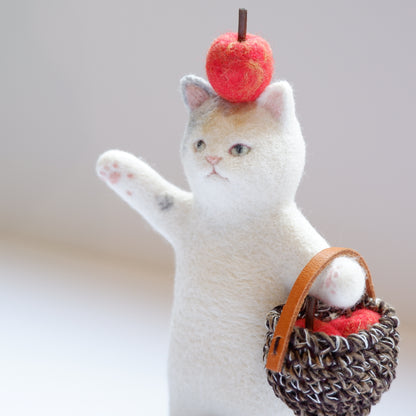 21　りんごと猫 | ヒツジフエルト縮絨室