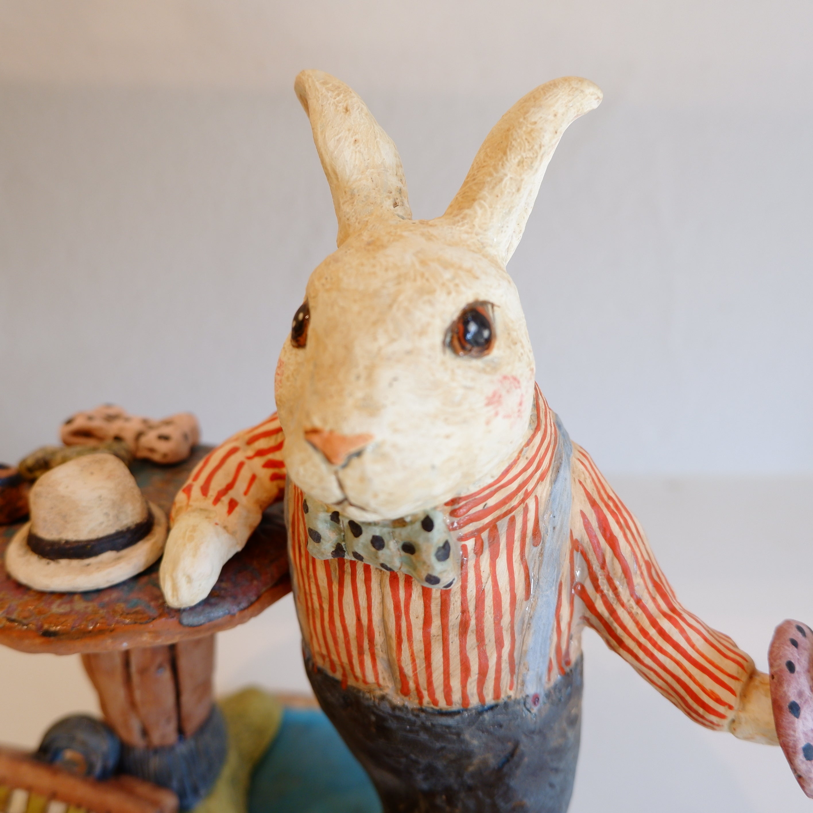 作家　陶芸作家　ムーニーともみ　うさぎと鴨 作家 陶芸作家 ムーニーともみ うさぎと鴨