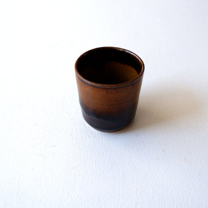 3　飴釉重掛ぐい吞 | 村澤享