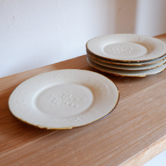 1　花文リム皿5寸 | 村田亜希