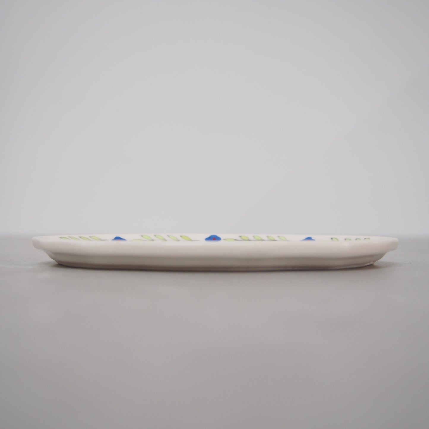 4　絵付プレート小皿(白鳥) | 井川絢子